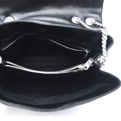 Saint Laurent Calfskin Y Quilted Monogram Medium Loulou Chain Satchel Black 5 of 12