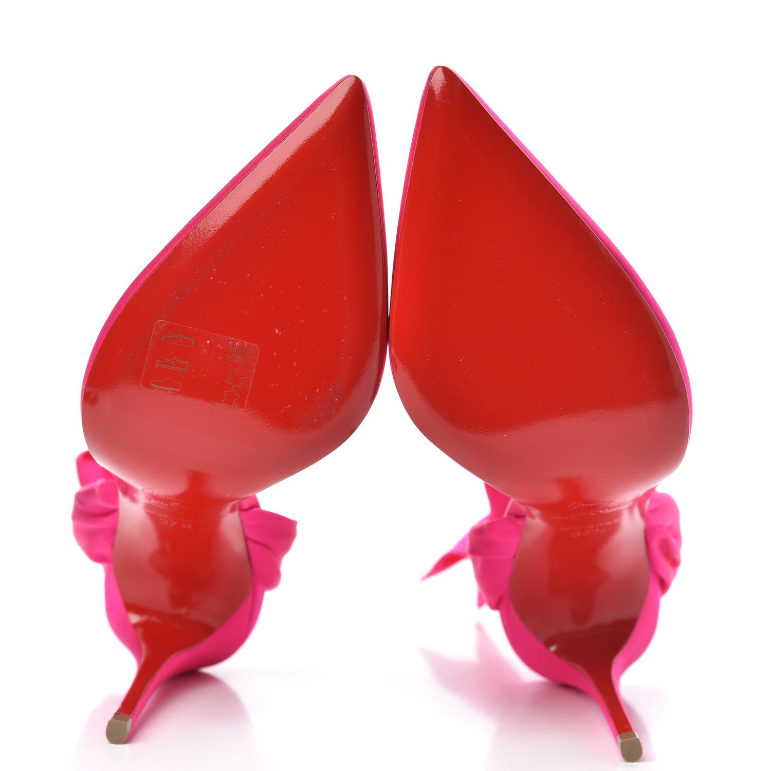 Christian Louboutin Satin Douce Du Desert 100 Heels 37.5 Ultra Rose 5 of 7