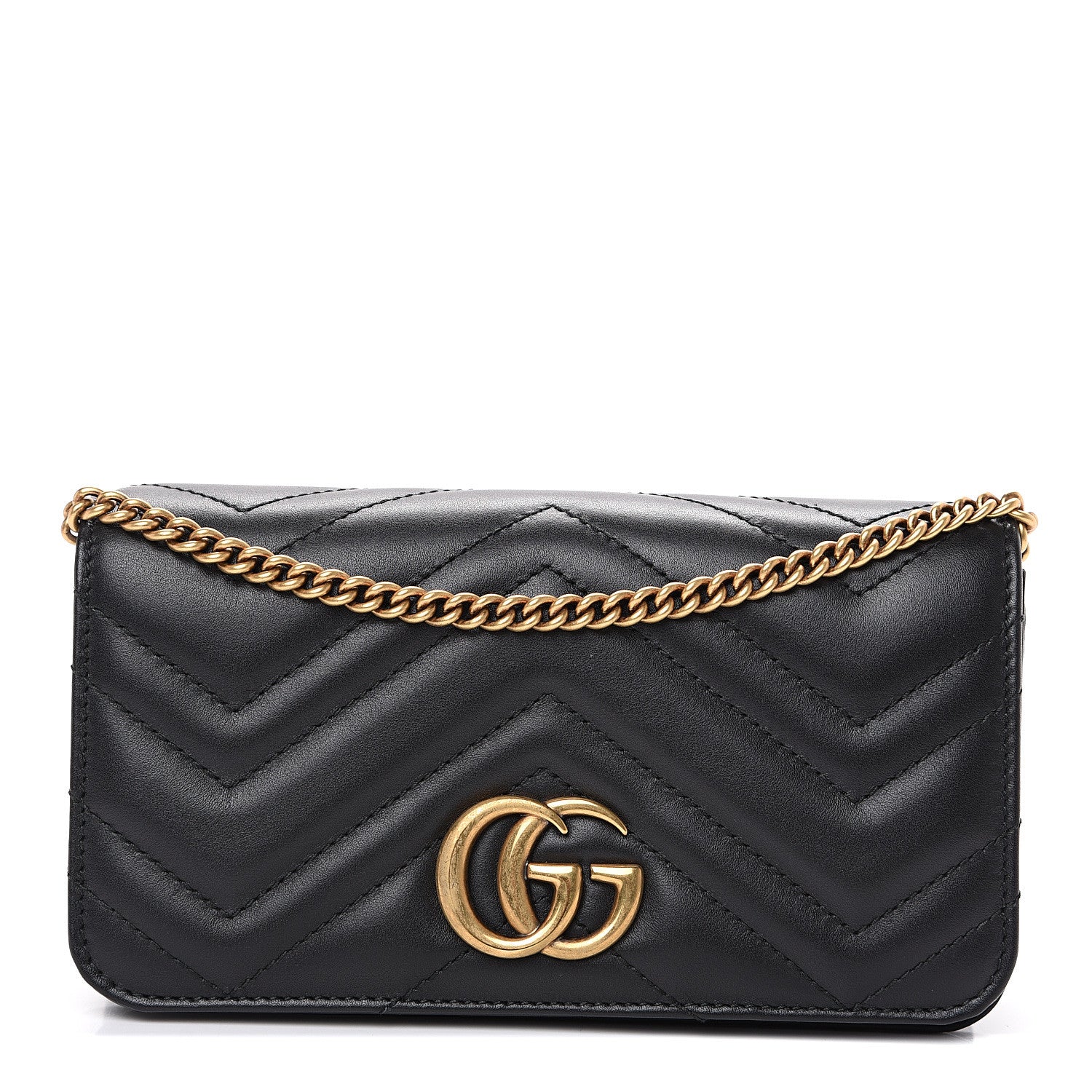 Gucci Calfskin Matelasse GG Marmont Mini Bag Black 1 of 10