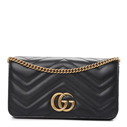 Gucci Calfskin Matelasse GG Marmont Mini Bag Black 1 of 10