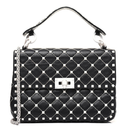 Valentino Garavani Lambskin Medium Free Rockstud Spike Shoulder Bag Black 1 of 23
