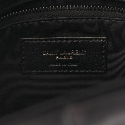 Saint Laurent Lambskin Quilted Small Loulou Puffer Monogram Chain Satchel Black 5 of 7