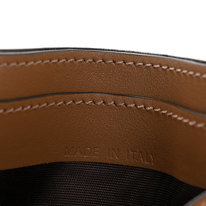 Fendi Glazed Fabric Vitello FF 1974 Statue Card Holder Moro Sand 7 of 10