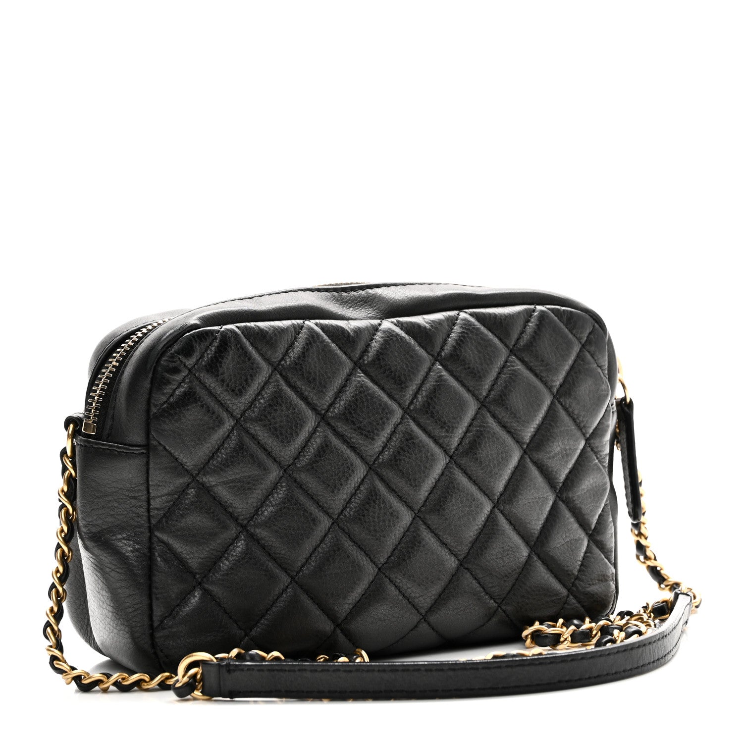 Chanel Calfskin Quilted Day Trips Camera Case Black 3 of 10