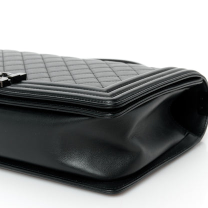 Chanel Calfskin Quilted New Medium Boy Flap So Black 10 of 11