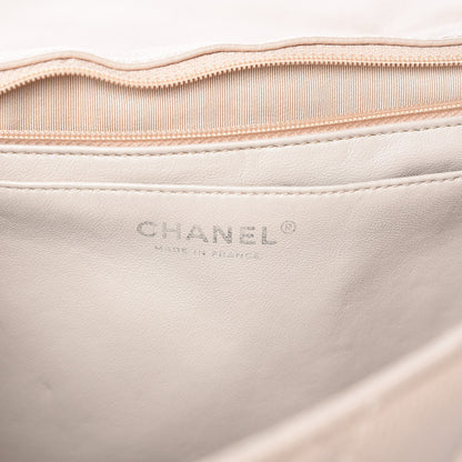 Chanel Washed Caviar Quilted Maxi Single Flap Beige 6 of 12