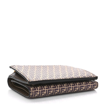Fendi Vitello Liberty Micro FF Embossed Small O'Lock Wallet Beige Amido Maya 4 of 10