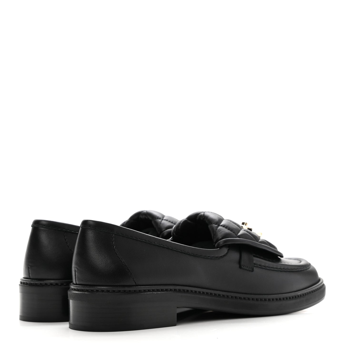 Lambskin Quilted CC Turnlock Loafers 39 Black