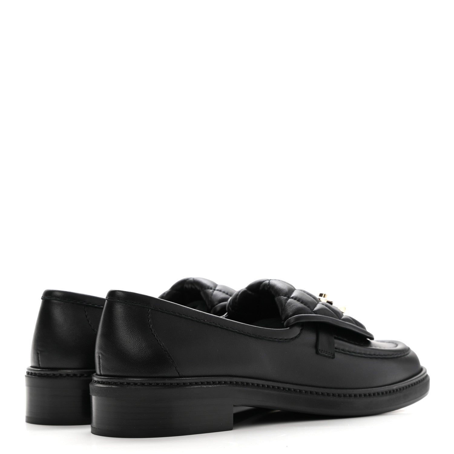 Chanel Lambskin Quilted CC Turnlock Loafers 39 Black 4 of 8