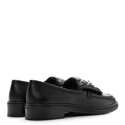 Chanel Lambskin Quilted CC Turnlock Loafers 39 Black 4 of 8
