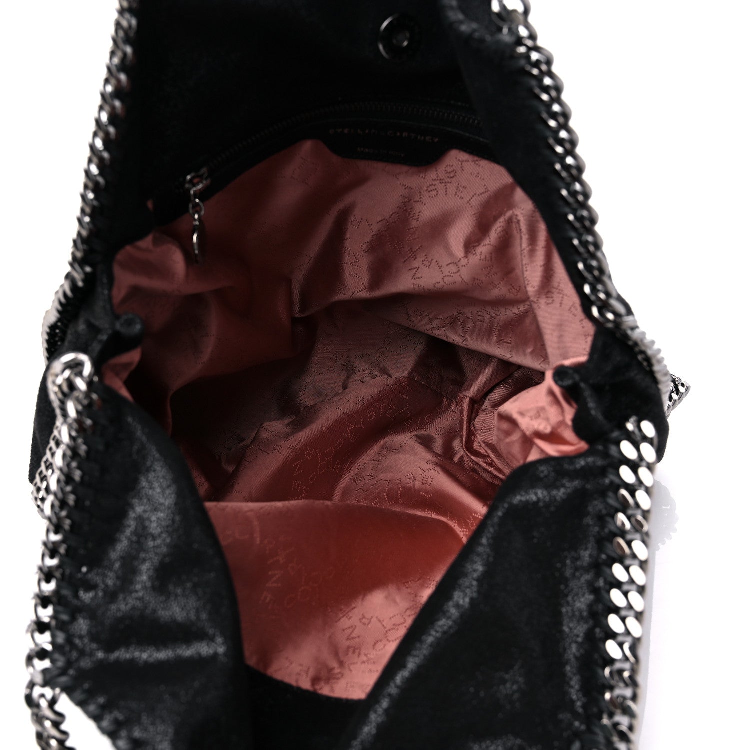 Stella McCartney Shaggy Deer Small Falabella Fold Over Tote Black 5 of 11