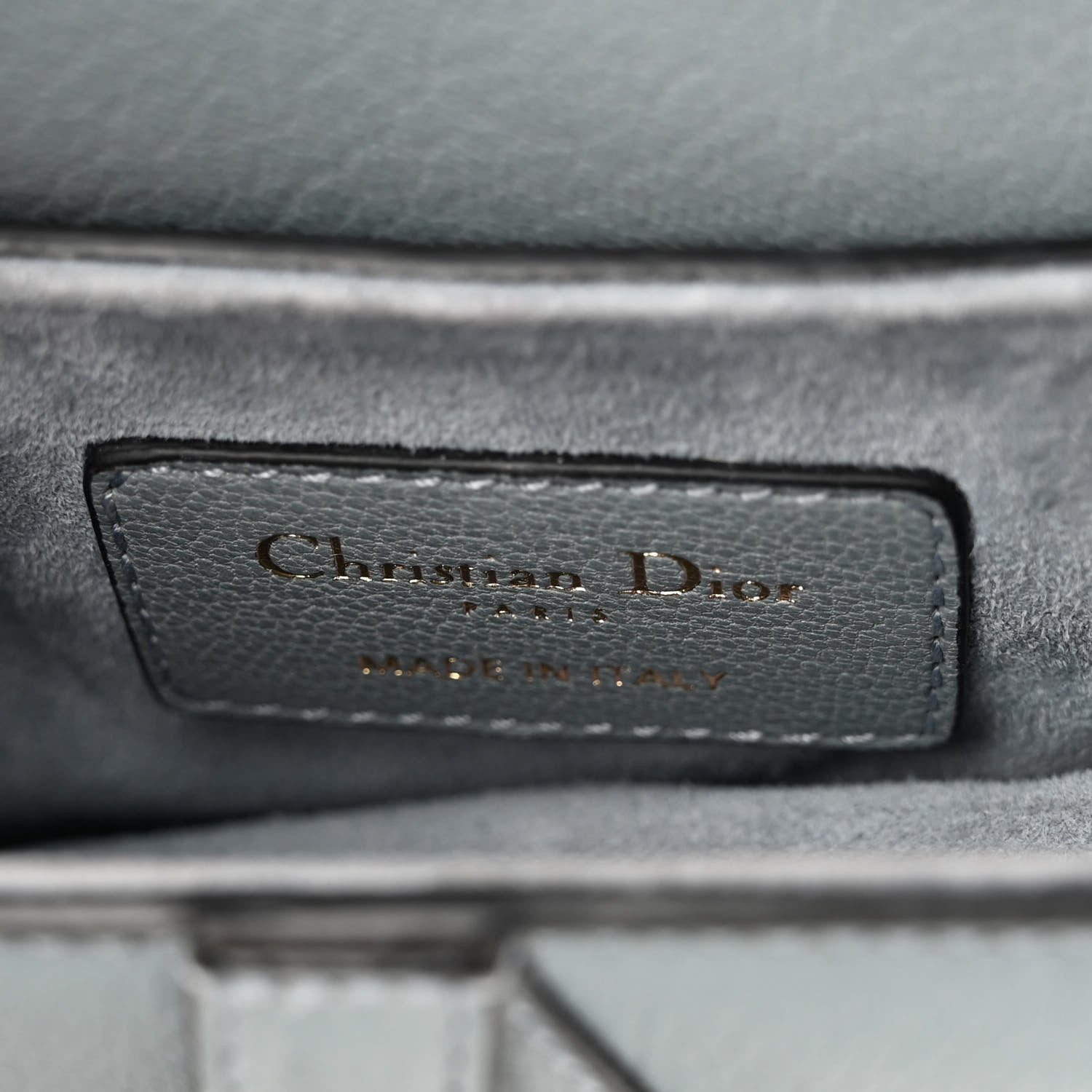 Christian Dior Goatskin Micro Saddle Bag With Strap Cloud Blue 6 of 8