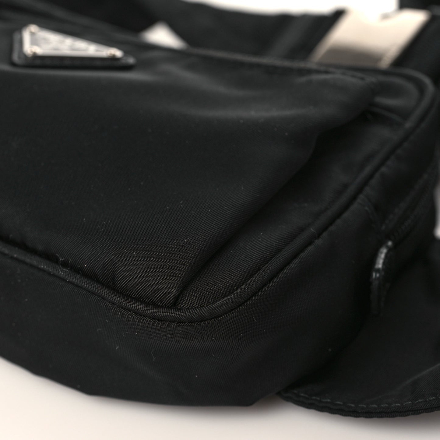 Tessuto Nylon Saffiano Belt Bag Black