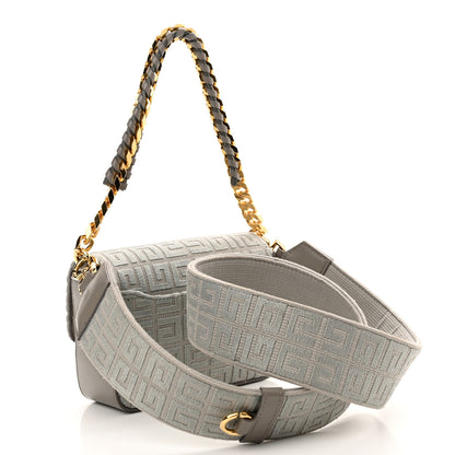 Givenchy Canvas Embroidered Small 4G Woven Chain Crossbody Stone Gray 3 of 9