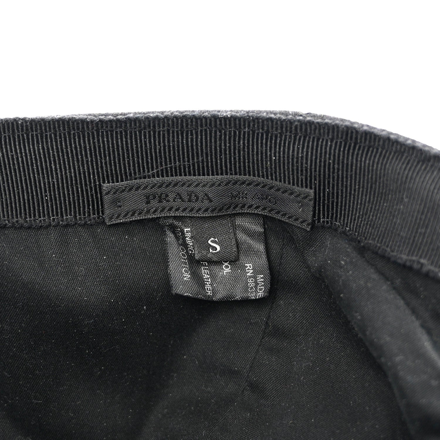 Prada Tessuto Wool Baseball Cap S Black 8 of 10