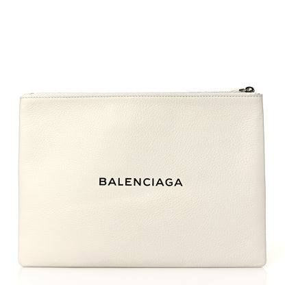 Balenciaga Calfskin Logo Everyday Second Bag White 1 of 10