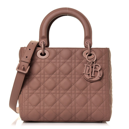 Christian Dior Ultra Matte Calfskin Cannage Medium Lady Dior Beige 1 of 13