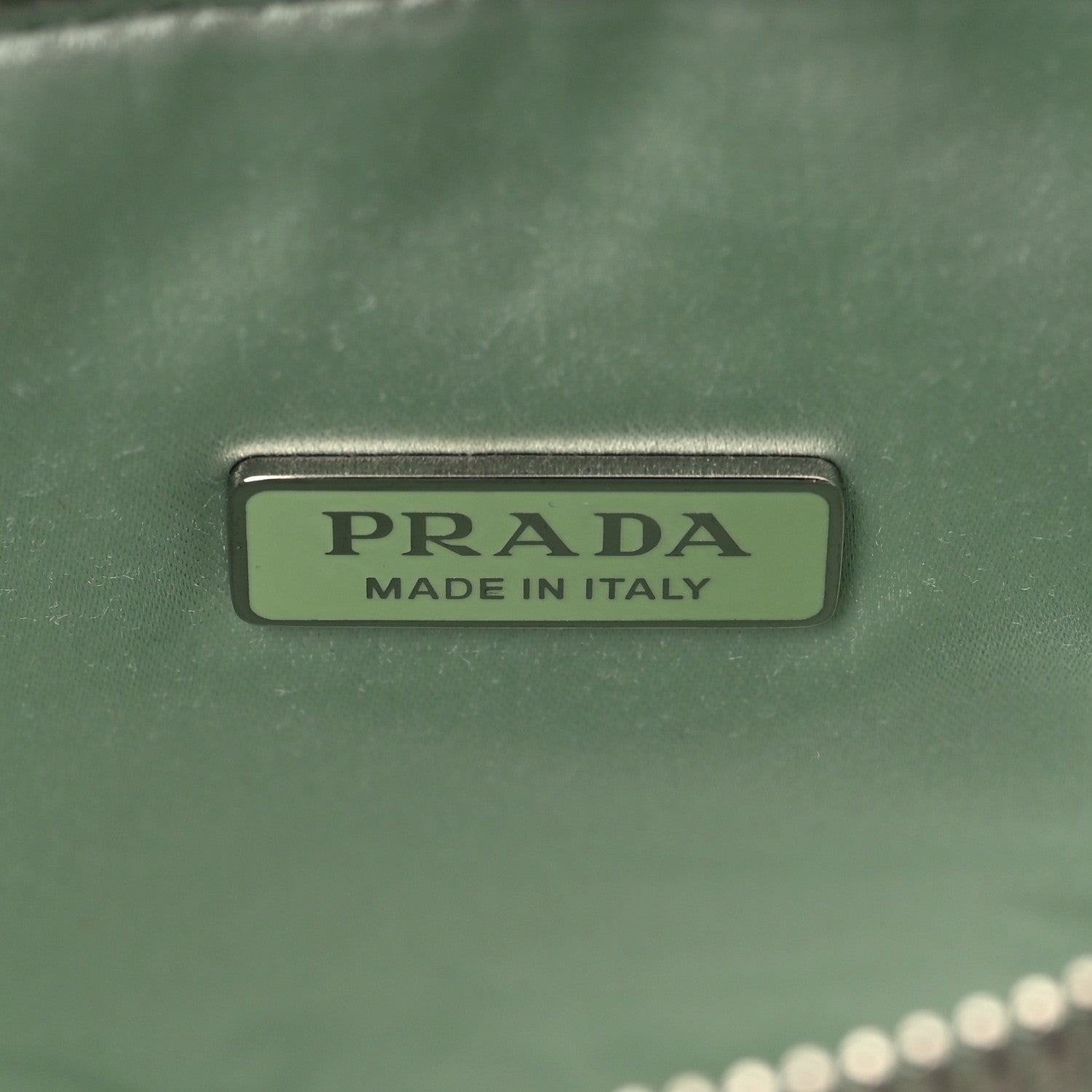 Prada Satin Crystal Triangle Pouch Acqua 5 of 6