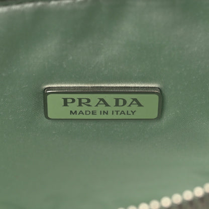 Prada Satin Crystal Triangle Pouch Acqua 5 of 6