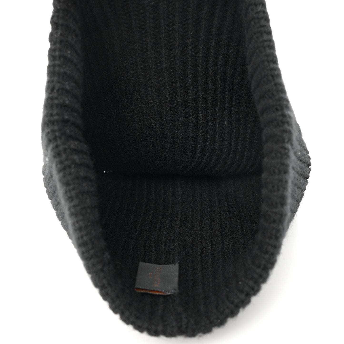 Wool LV initials Monogram Beanie Hat Black