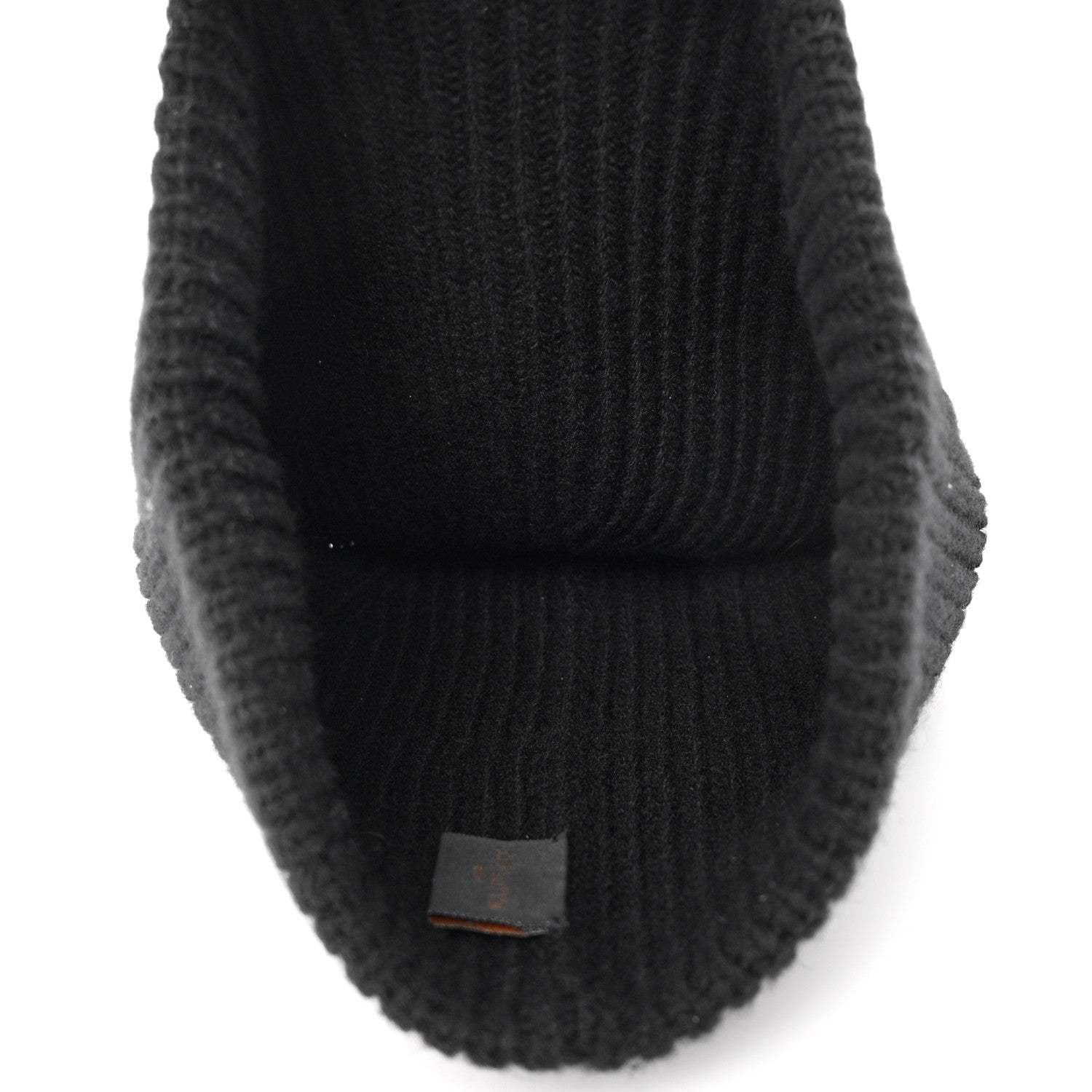 Louis Vuitton Wool LV initials Monogram Beanie Hat Black 4 of 7