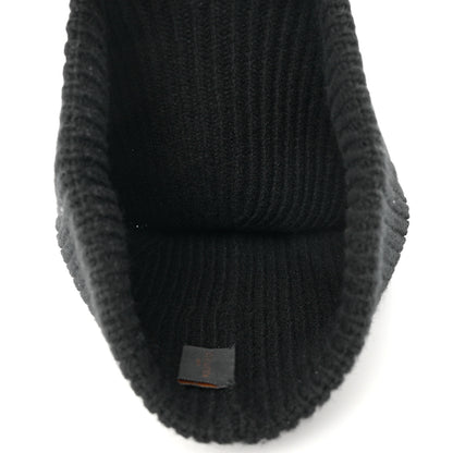 Louis Vuitton Wool LV initials Monogram Beanie Hat Black 4 of 7