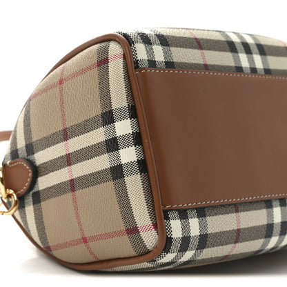 Burberry Vintage Check Mini Bowling Bag Briar Brown 8 of 9