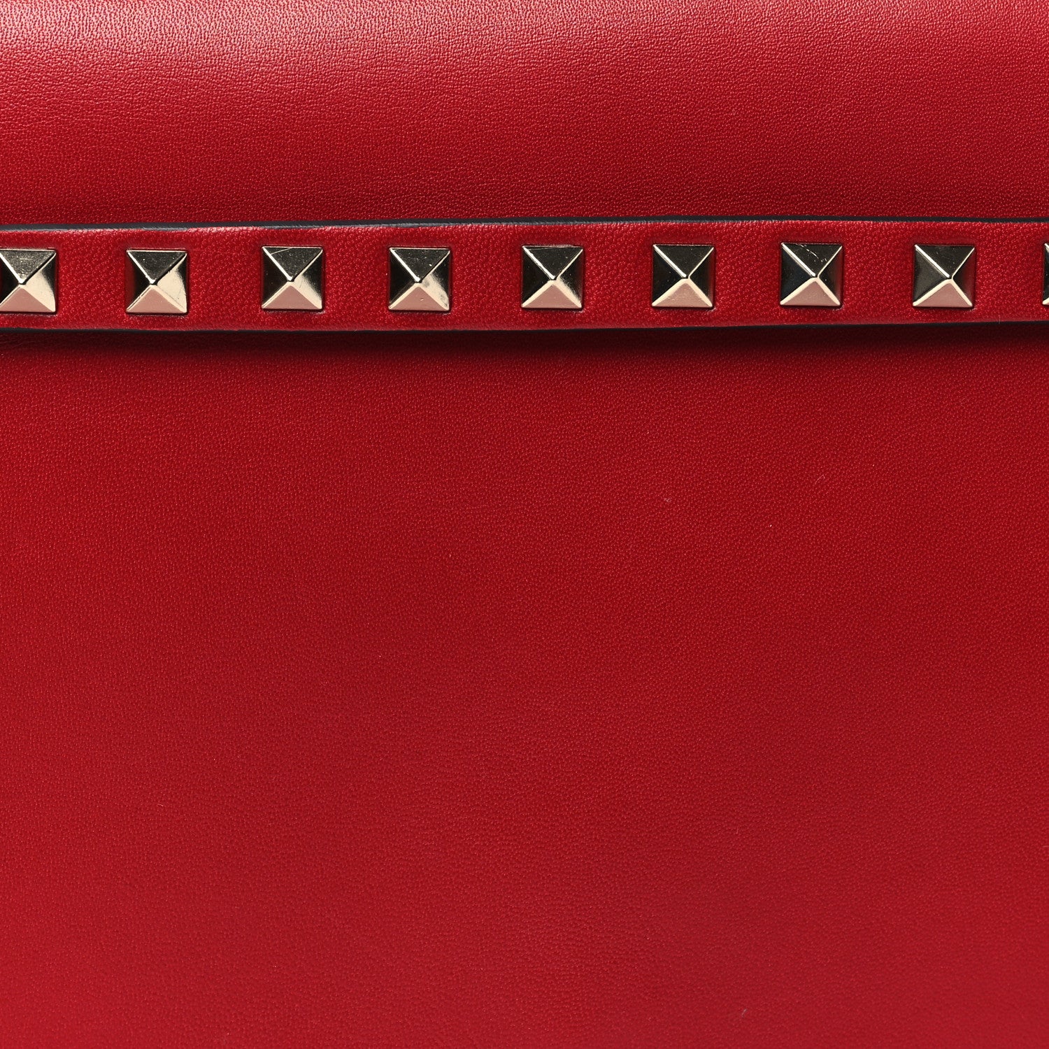 Valentino Garavani Nappa Rockstud Wristlet Clutch Rosso Valentino 7 of 9
