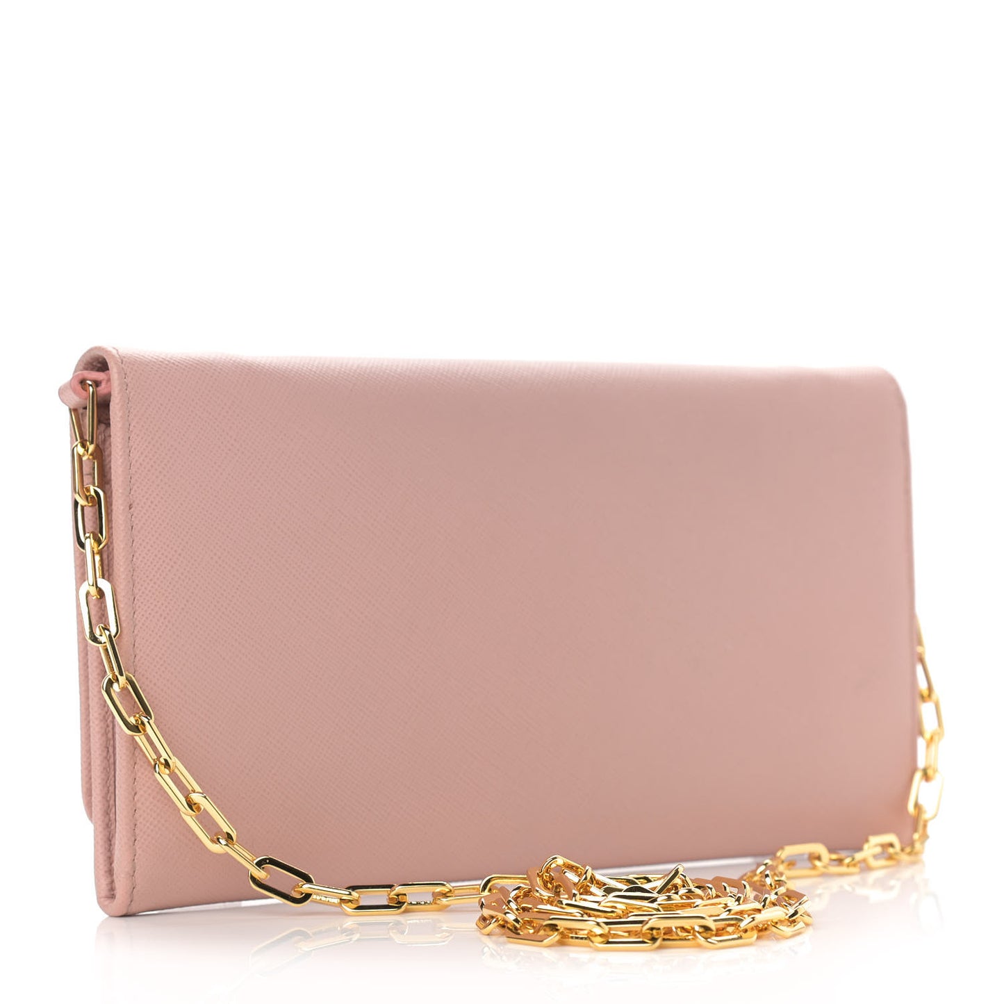 Saffiano Metal Oro Chain Wallet Orchidea