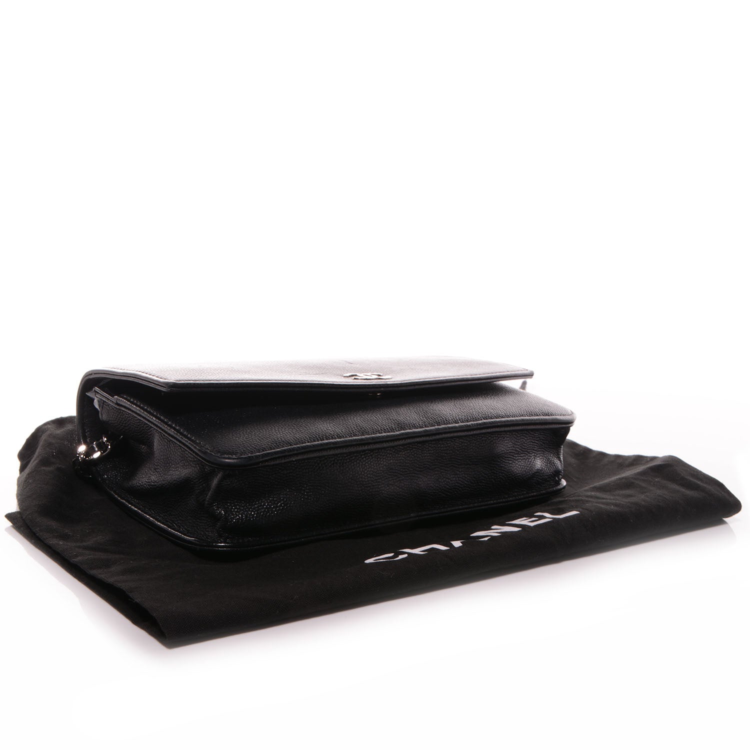 Chanel Caviar Sevruga Wallet On Chain WOC Black 4 of 8
