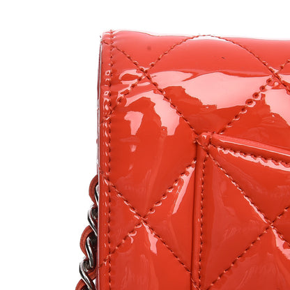 Chanel Patent Quilted Wallet On Chain WOC Red 9 of 10