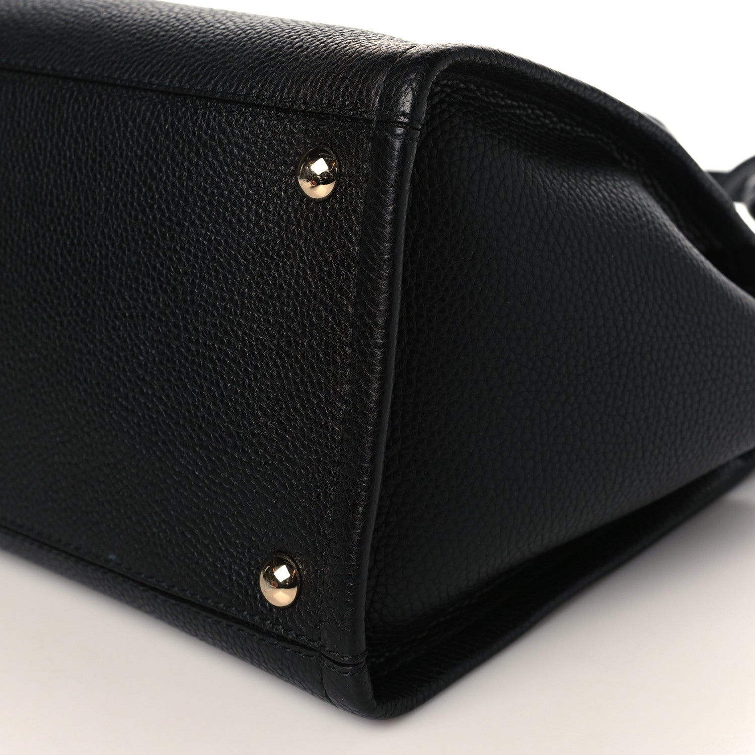 Salvatore Ferragamo Grained Calfskin Medium Meera Tote Black 7 of 8