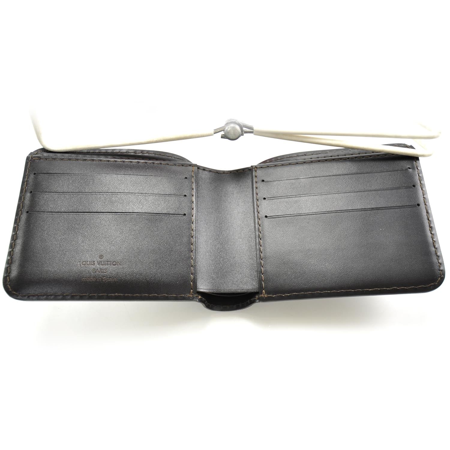 Louis Vuitton Utah Leather Billfold 6 Cards Wallet Coffee 6 of 9