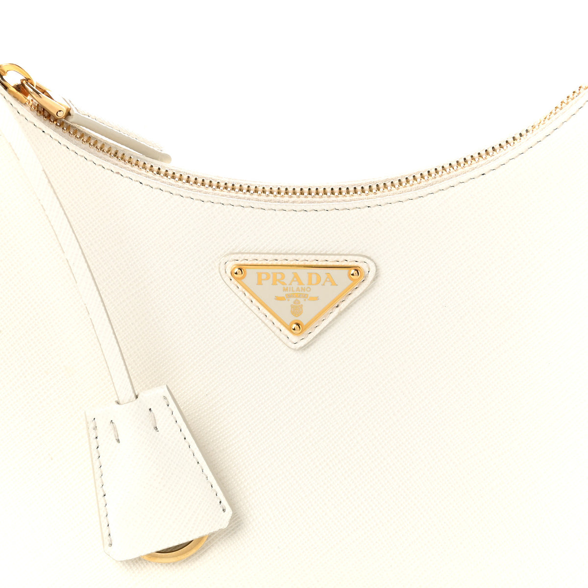 Prada Saffiano Lux Mini Re-Edition Shoulder Bag White 9 of 12