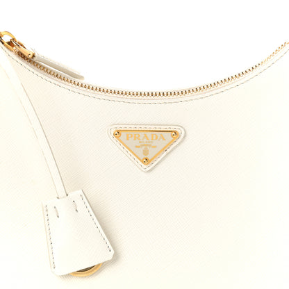 Prada Saffiano Lux Mini Re-Edition Shoulder Bag White 9 of 12