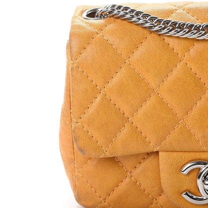 Chanel Glazed Lambskin Quilted Mini Bijoux Chain Square Flap Mango 11 of 18