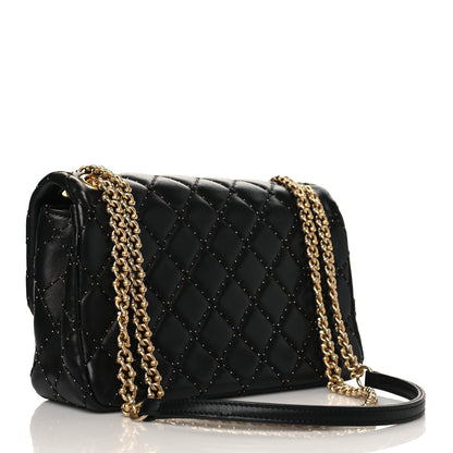 Chanel Lambskin Quilted Small Beaded Flap Black 2 of 10