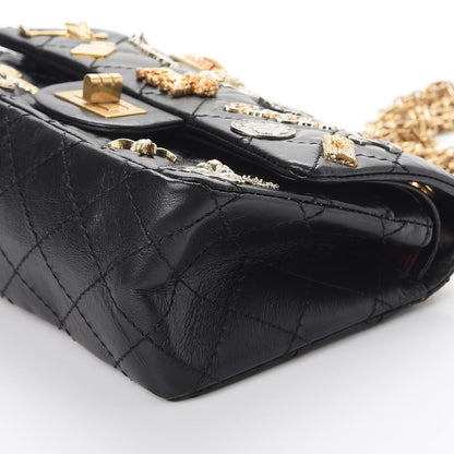 Chanel Aged Calfskin Lucky Charms 2.55 Reissue 224 Flap Black 9 of 10