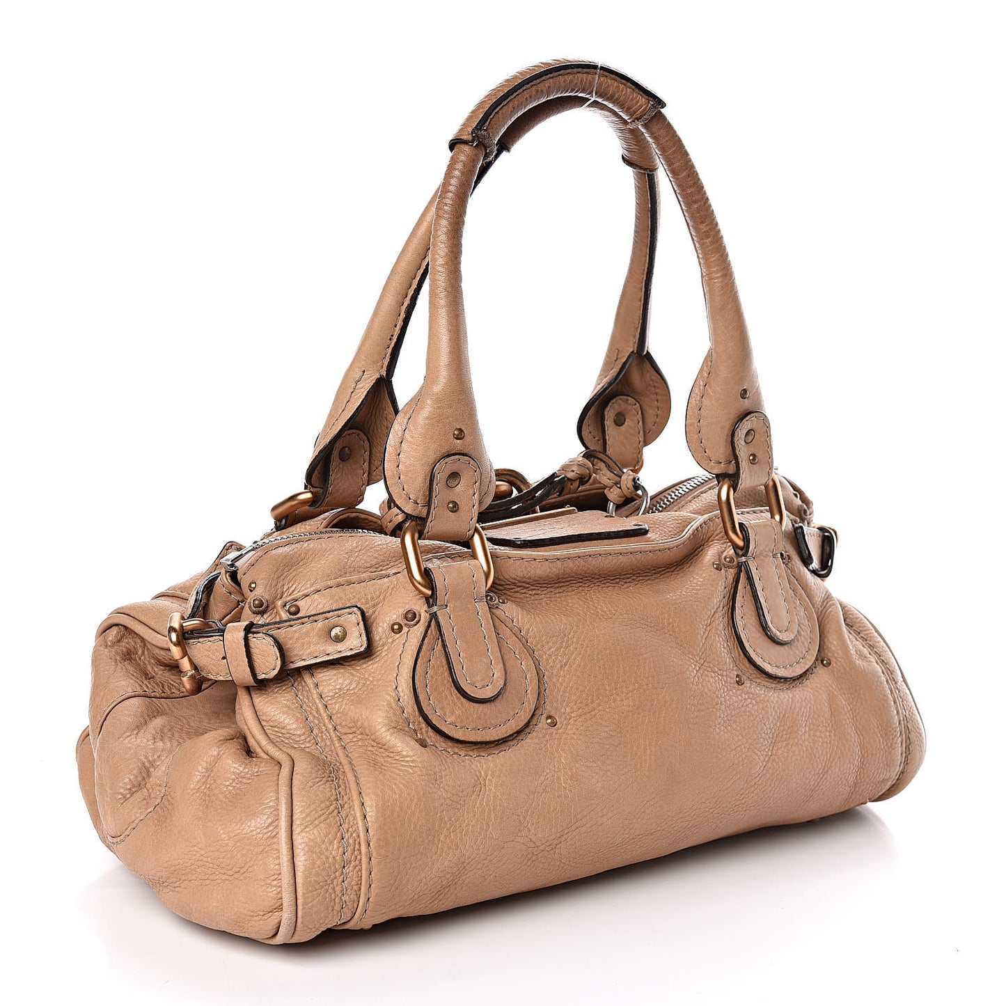 Calfskin Medium Paddington Satchel Beige