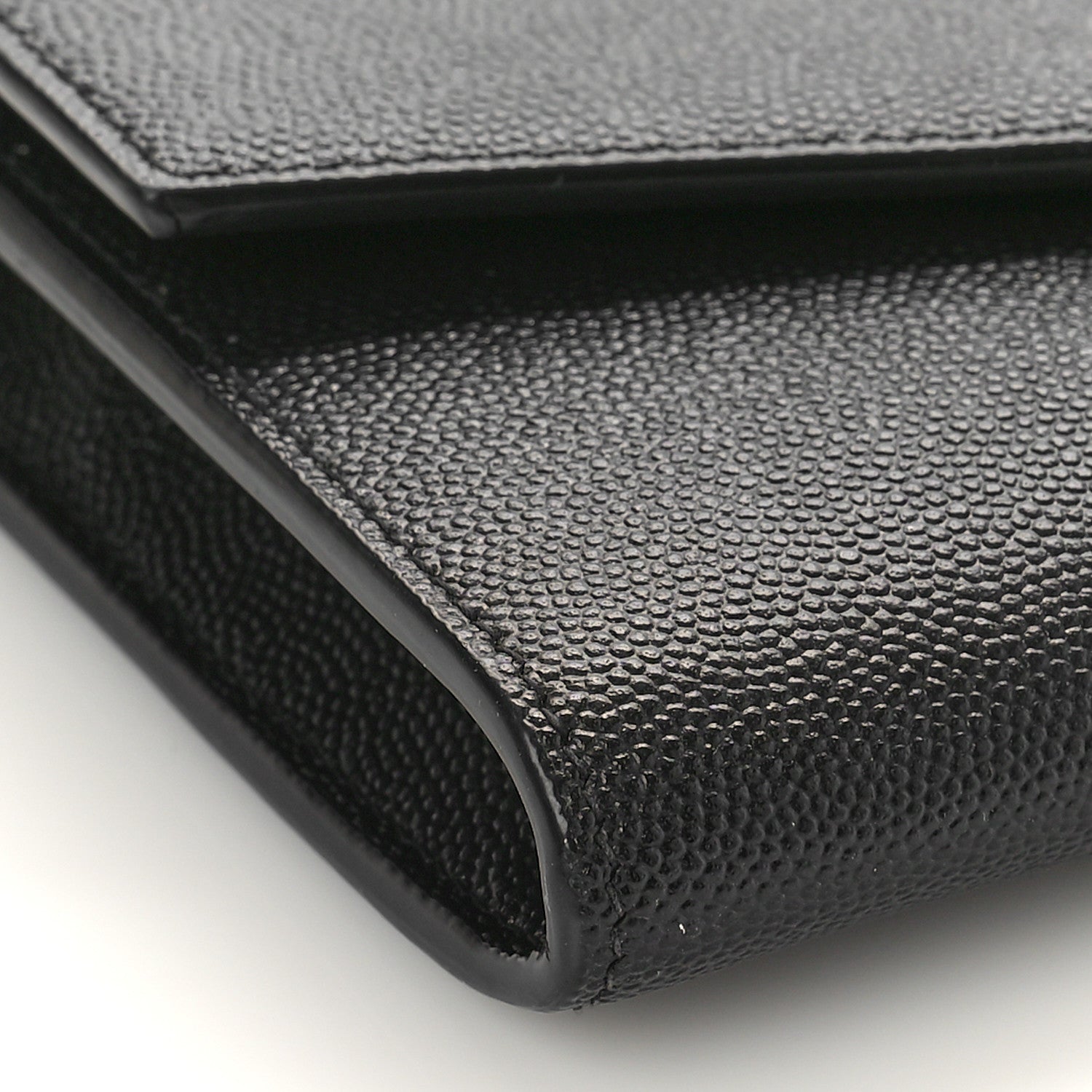 Saint Laurent Grain De Poudre Monogram Uptown Chain Wallet Black 8 of 9