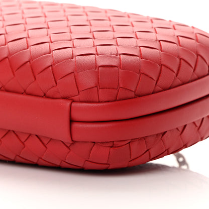 Bottega Veneta Nappa Intrecciato Chain Knot Clutch China Red 10 of 11