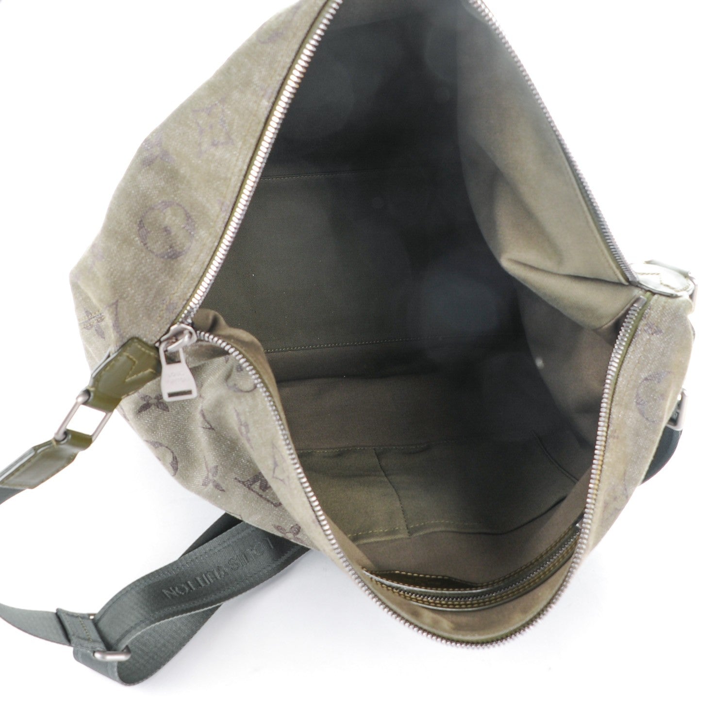 Louis Vuitton Monogram Denim Impression Besace GM Kaki Fonce 5 of 7