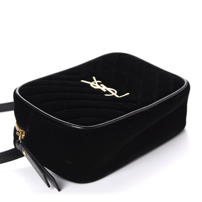 Saint Laurent Velour Matelasse Monogram Lou Belt Bag Black 4 of 10