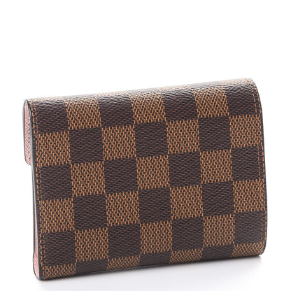 Louis Vuitton Damier Ebene Victorine Wallet Rose Ballerine 3 of 8