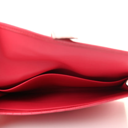 Hermes Matte Alligator Jige Duo Clutch Framboise 6 of 8