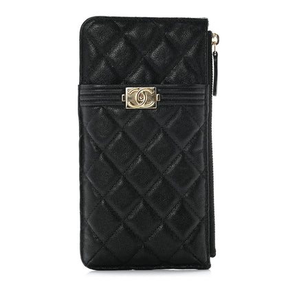Chanel Caviar Quilted Boy iPhone Pouch Black 1 of 8