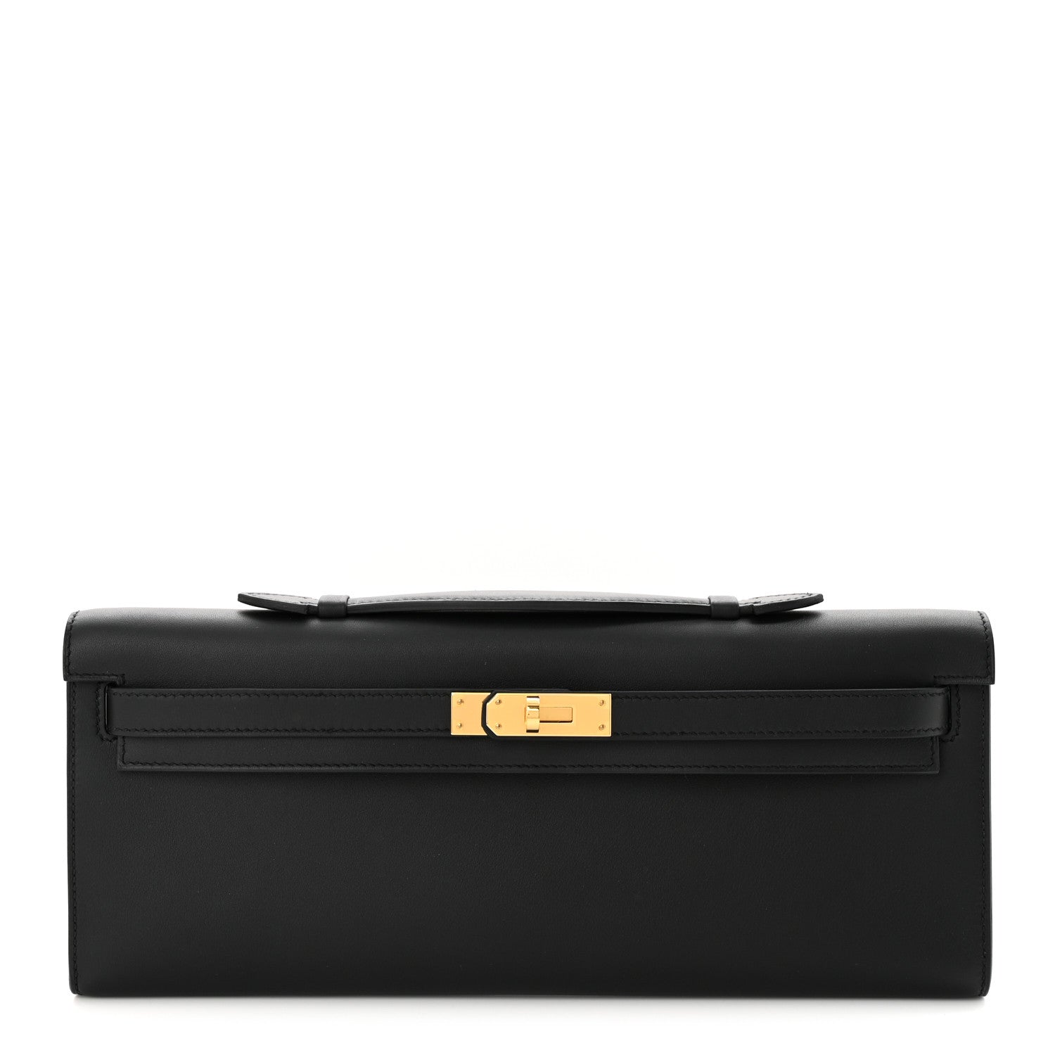 Hermes Swift Kelly Cut Clutch Pochette Black 1 of 11