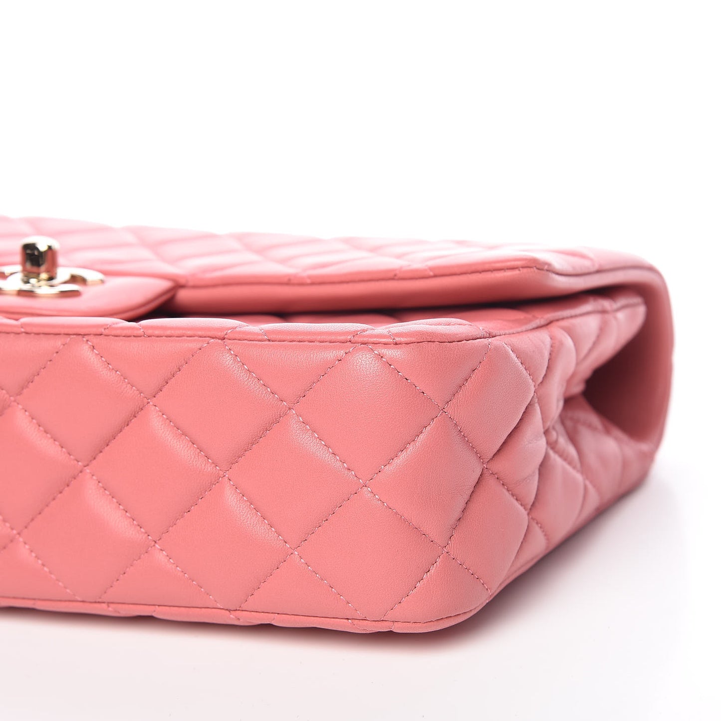 Lambskin Quilted Valentine Charms Medium Single Flap Pink