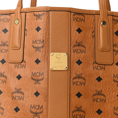 MCM Visetos Large Liz Reversible Shopper Tote Cognac 11 of 16