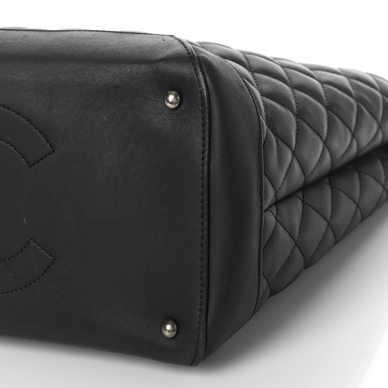 Chanel Calfskin Quilted Large Easy Shopping Tote Black 8 of 8